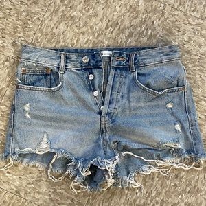 High waisted vintage denim shorts